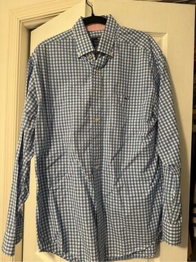 Vineyard Vines Blue and White Gingham Button-Down Shirt